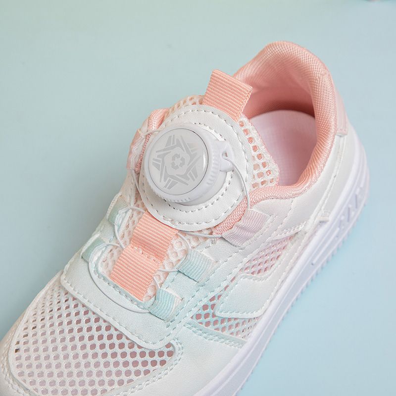 Summer children's single net rotating buckle children's sports shoes fashion trend primary and middle school students casual shoes flat shoes