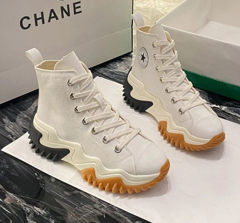 New trend fashion women's shoes high heels high top thick soles increase canvas shoes platform soles