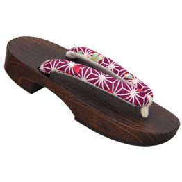 Japanese Traditional Clogs Shoe Slipper for Womens Non-slip Kimono Geta Sandals - Geometry Sakura