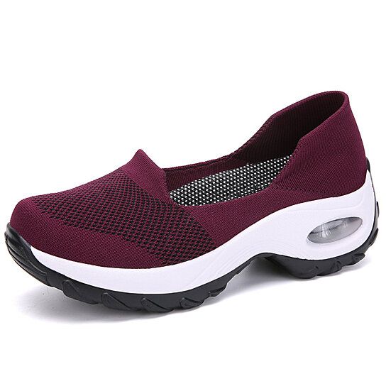 Women Breathable Walking Shoes Slip on Mesh Sneakers